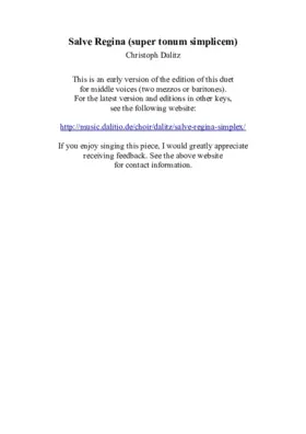 Salve Regina (super tonum simplicem)