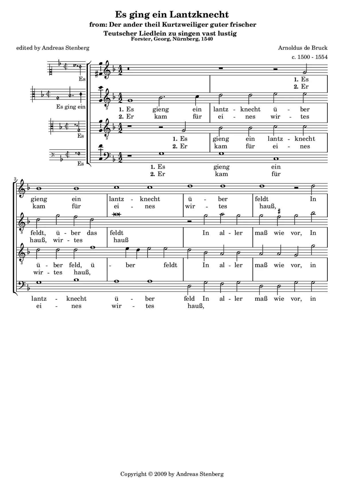 Es gieng ein Lantzknecht - Page 1