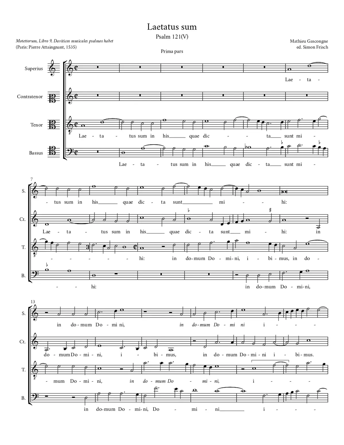 Laetatus sum - Page 1