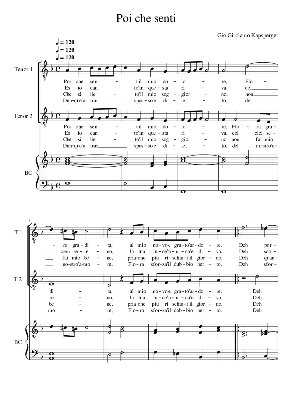 Poi che senti - Page 1