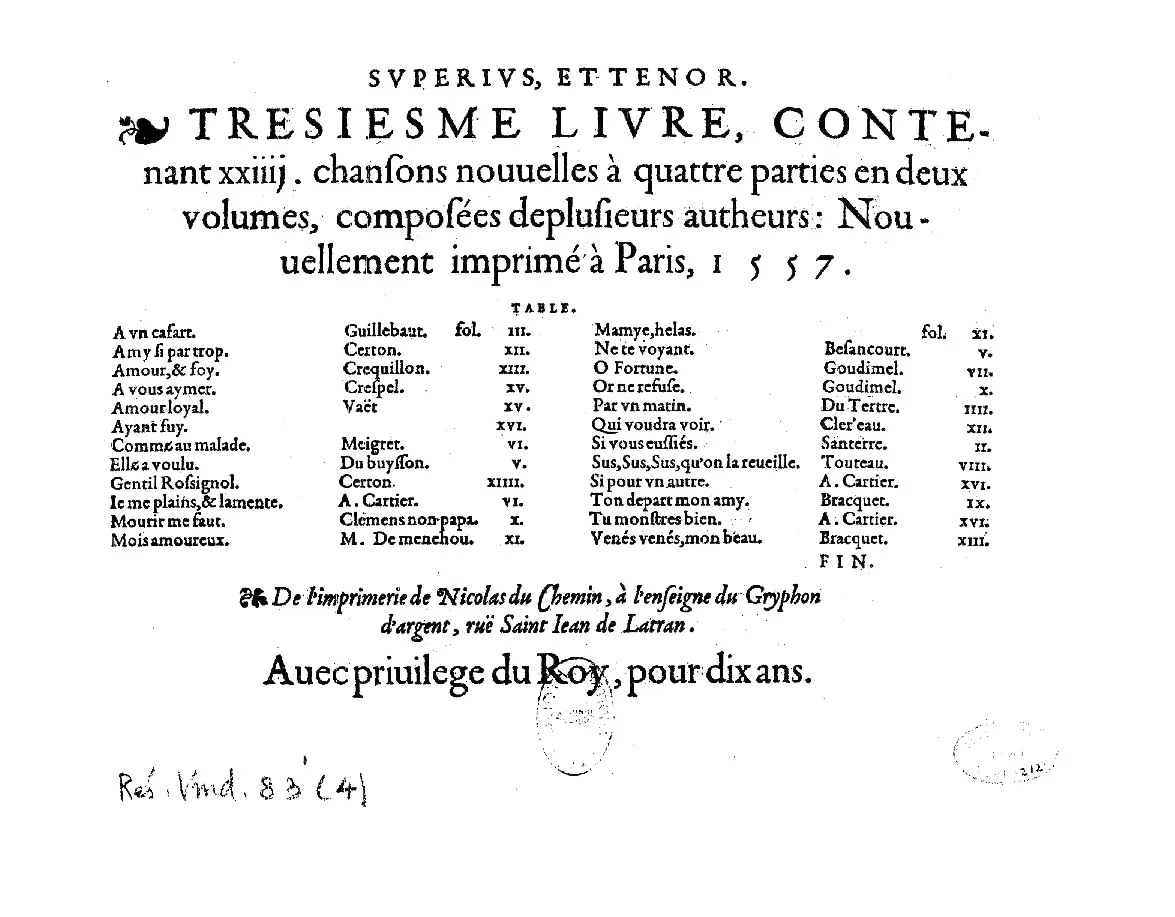 24 Chansons nouvelles, Livre 13 - Page 1