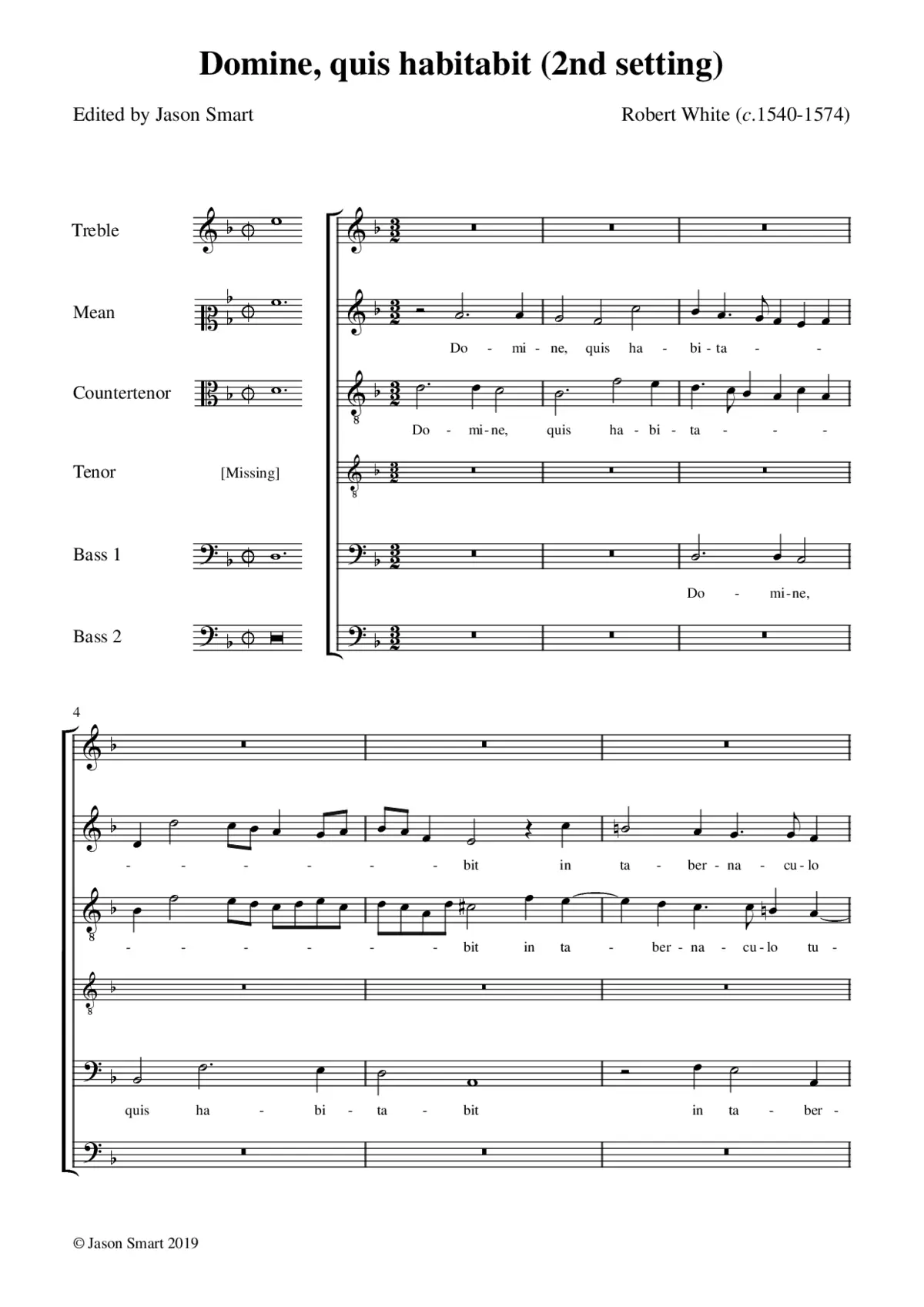 Domine quis habitabit II - Page 1