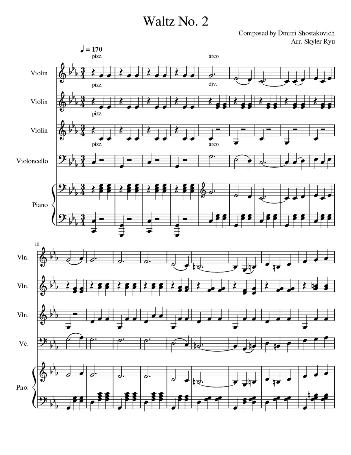 Shostakovich Waltz no. 2 - Page 1
