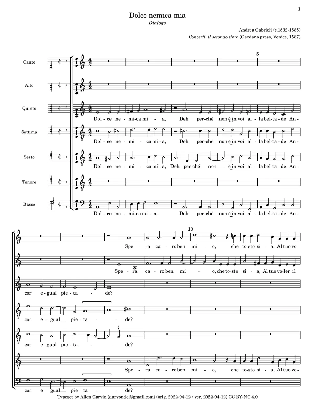 Dolce nemica mia - Page 1