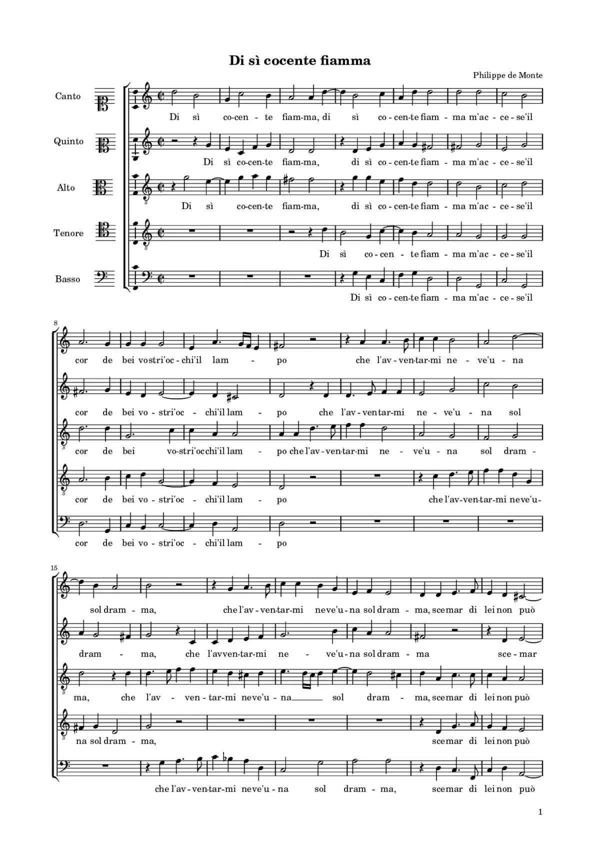 Di sì cocente fiamma - Page 1