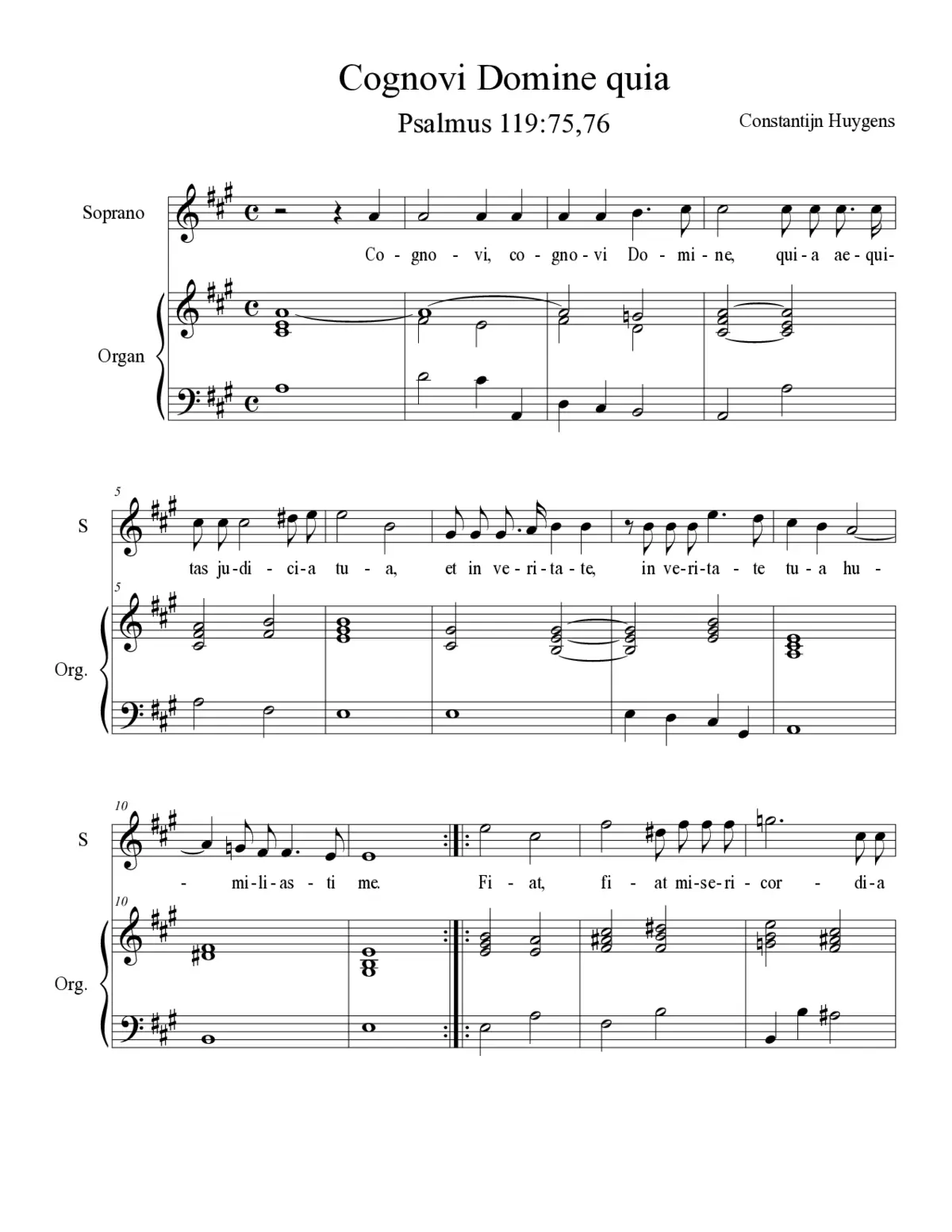 Cognovi Domine quia - Page 1