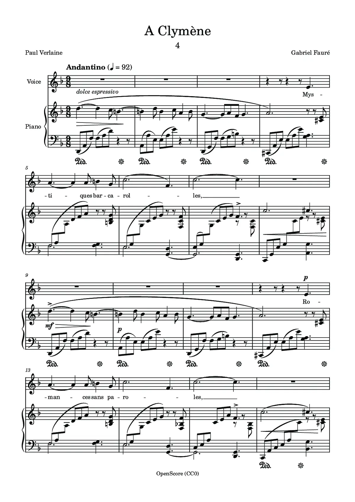 A Clymène - Page 1