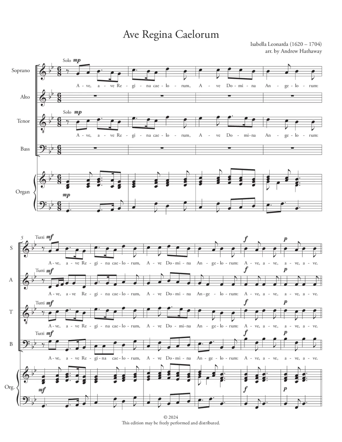 Ave Regina caelorum - Page 1