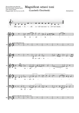 Magnificat octavi toni (Lambeth Choirbook)