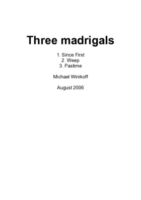 Three Madrigals