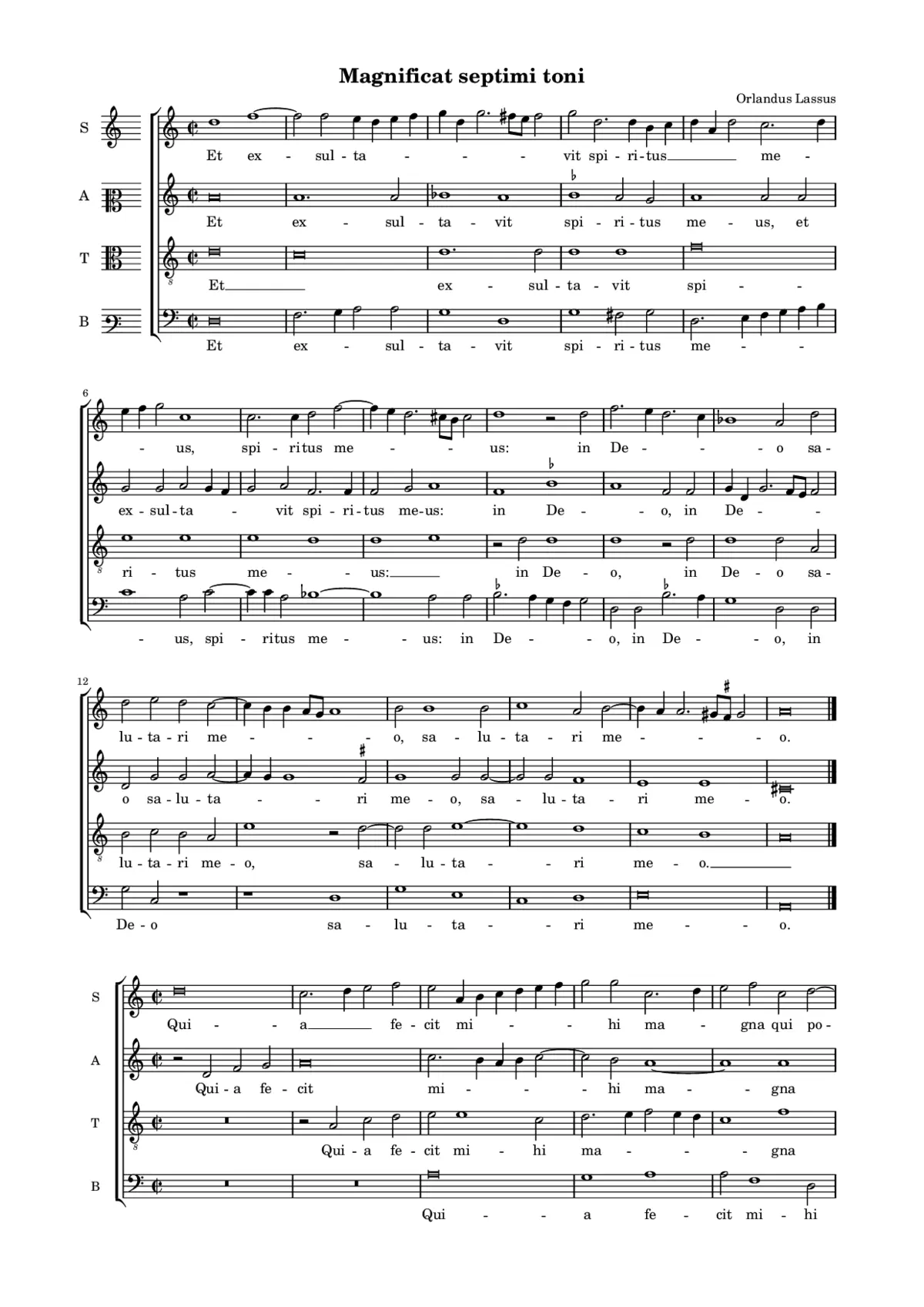 Magnificat septimi toni II - Page 1