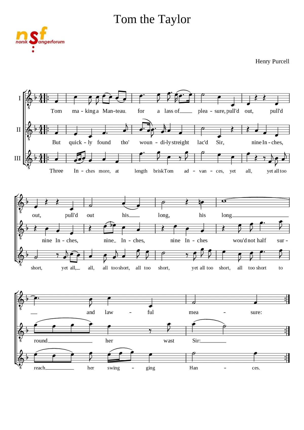 Tom the Taylor - Page 1