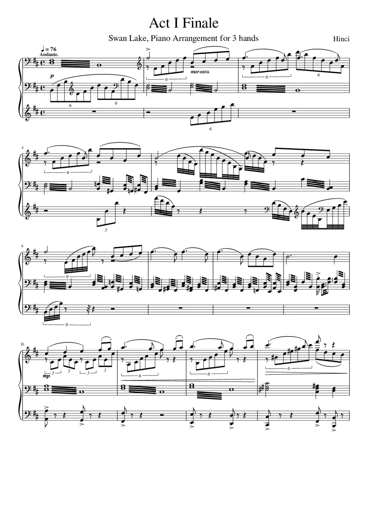 Swan Lake (ballet) Op.20 - Page 1