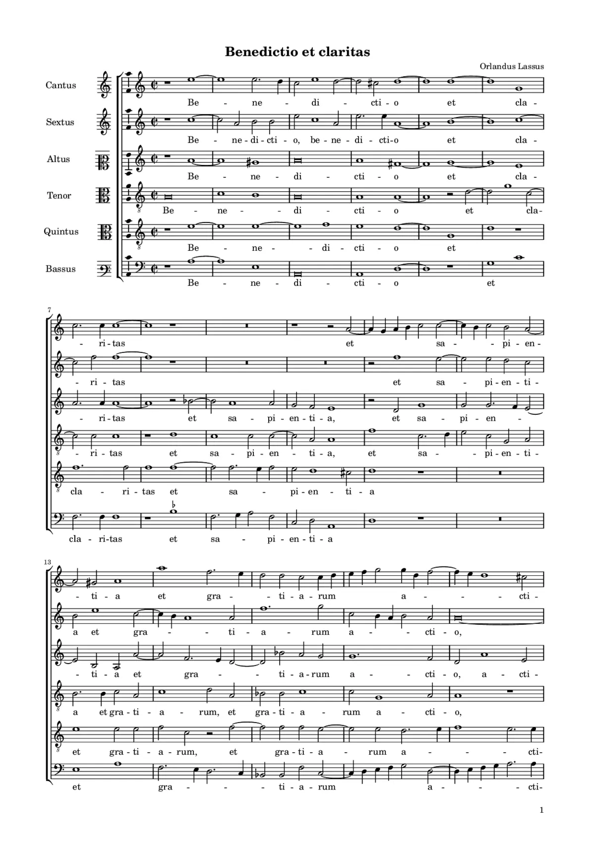 Benedictio et claritas - Page 1