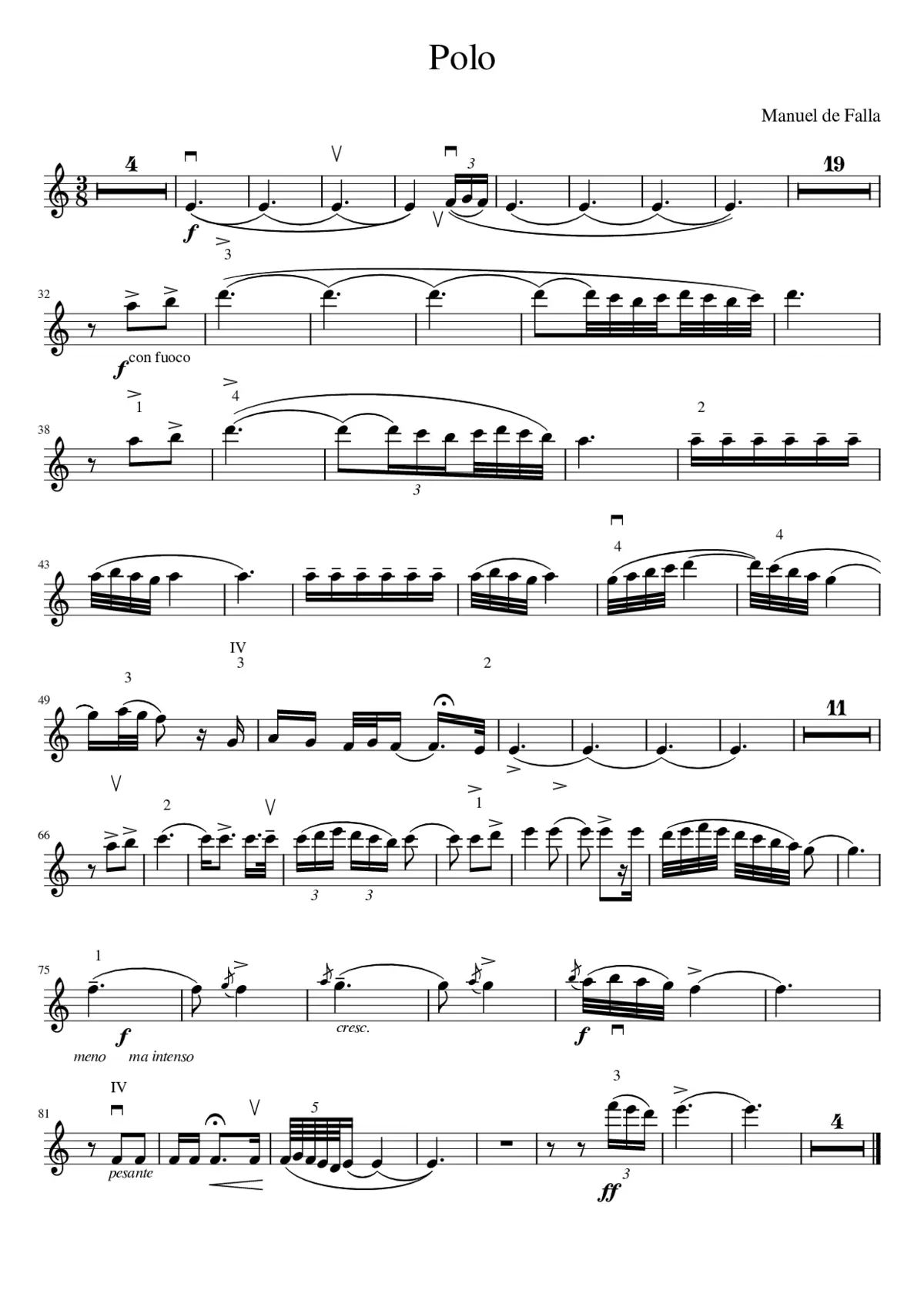 Polo - Manuel de Falla - Page 1