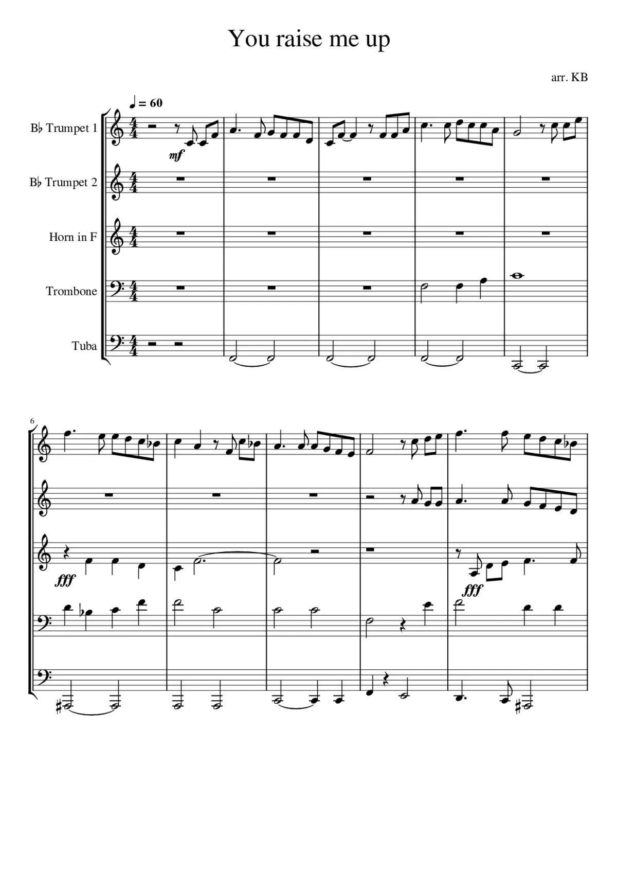 you raise me up - Page 1