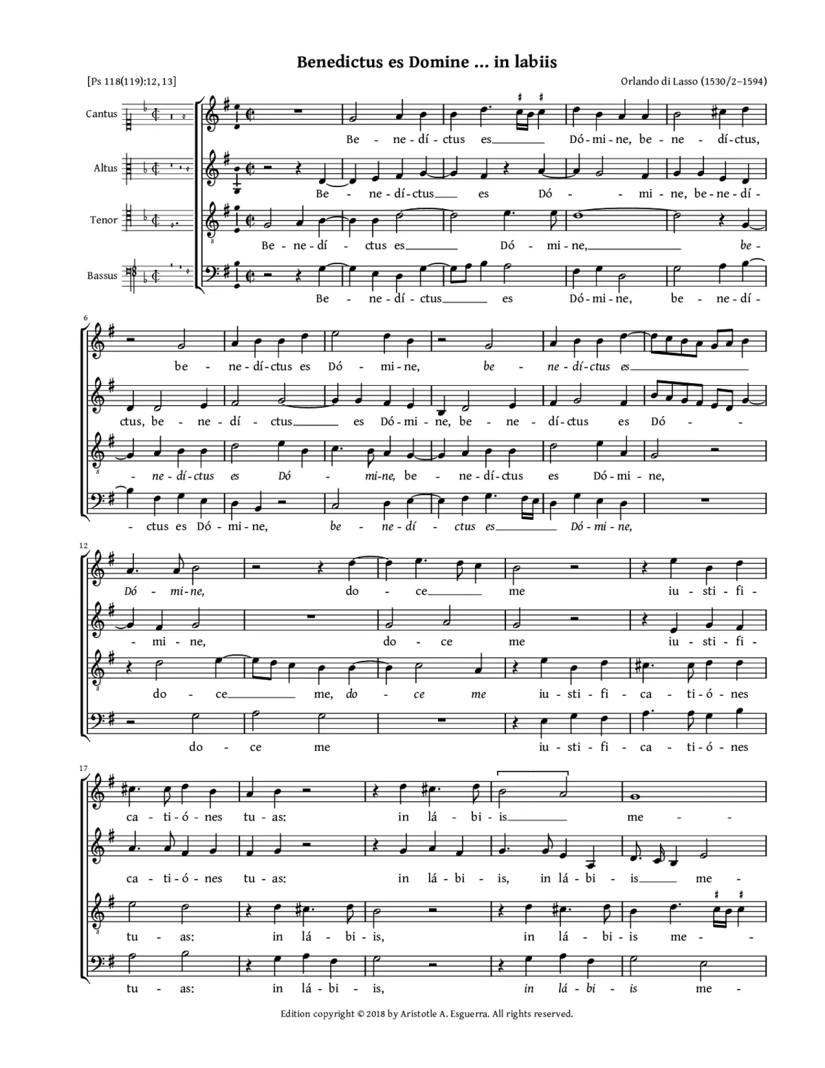 Benedictus es Domine - Page 1
