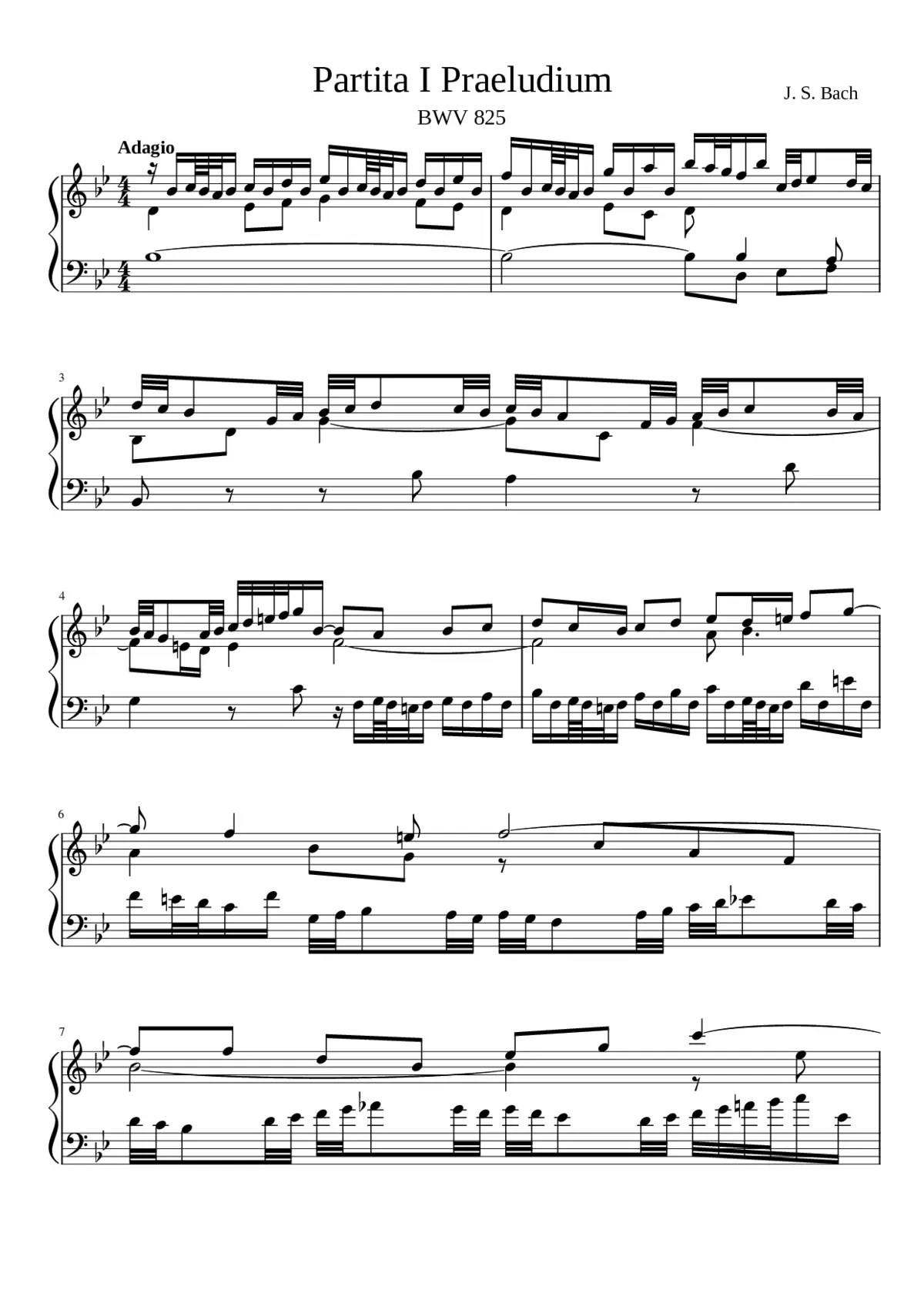 Partita in B-flat major BWV 825 - Page 1