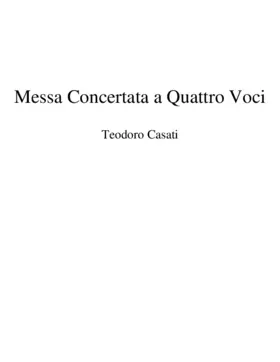 Messa concertata a quattro voci