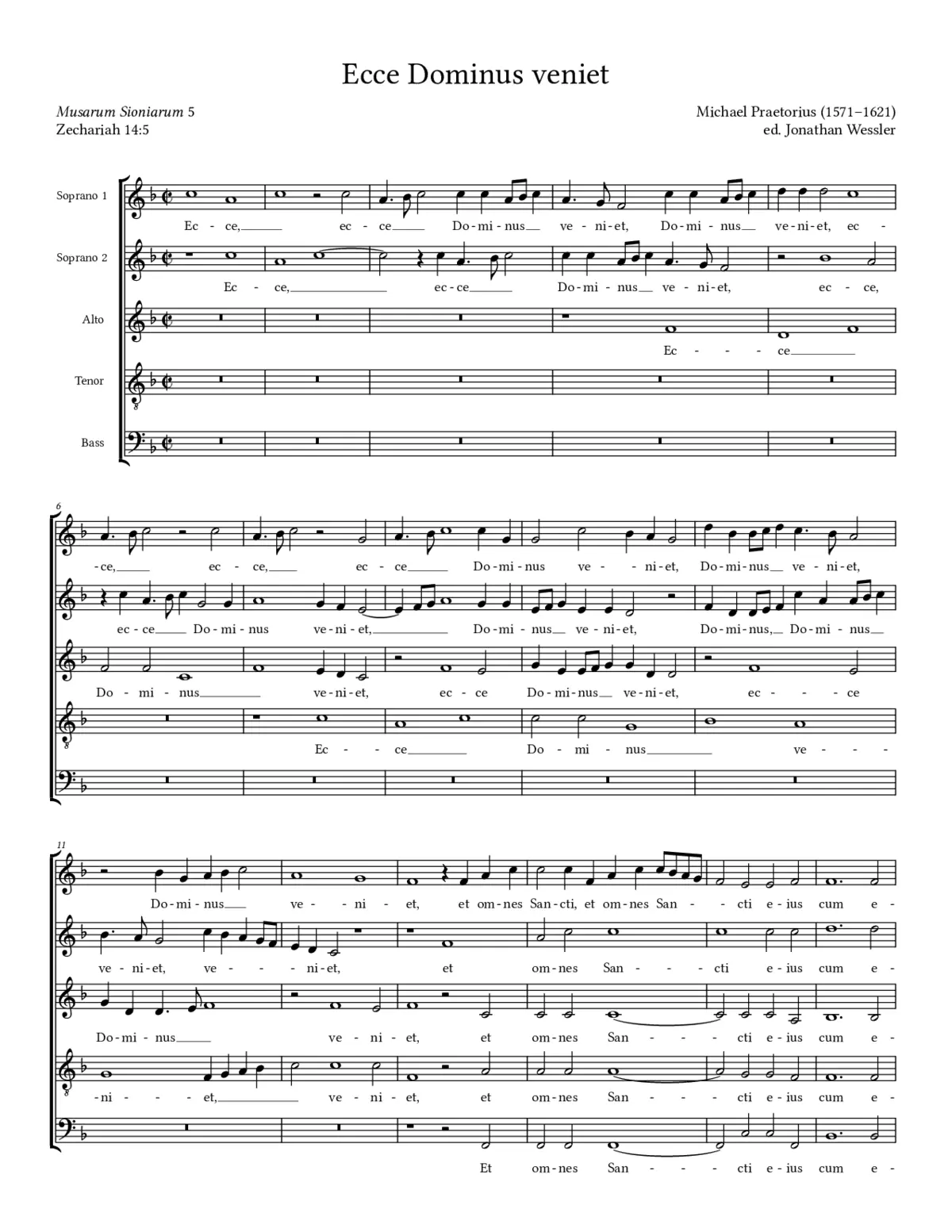 Ecce Dominus veniet a 5 - Page 1