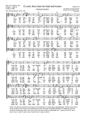 O Lord, thou hast me tried and known