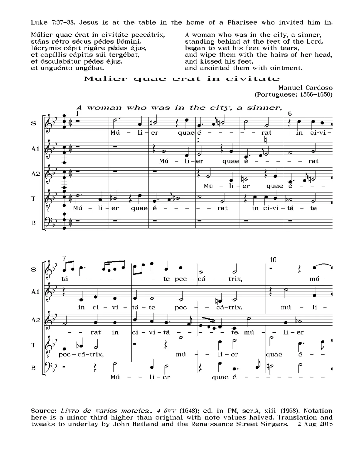 Mulier quae erat in civitate - Page 1