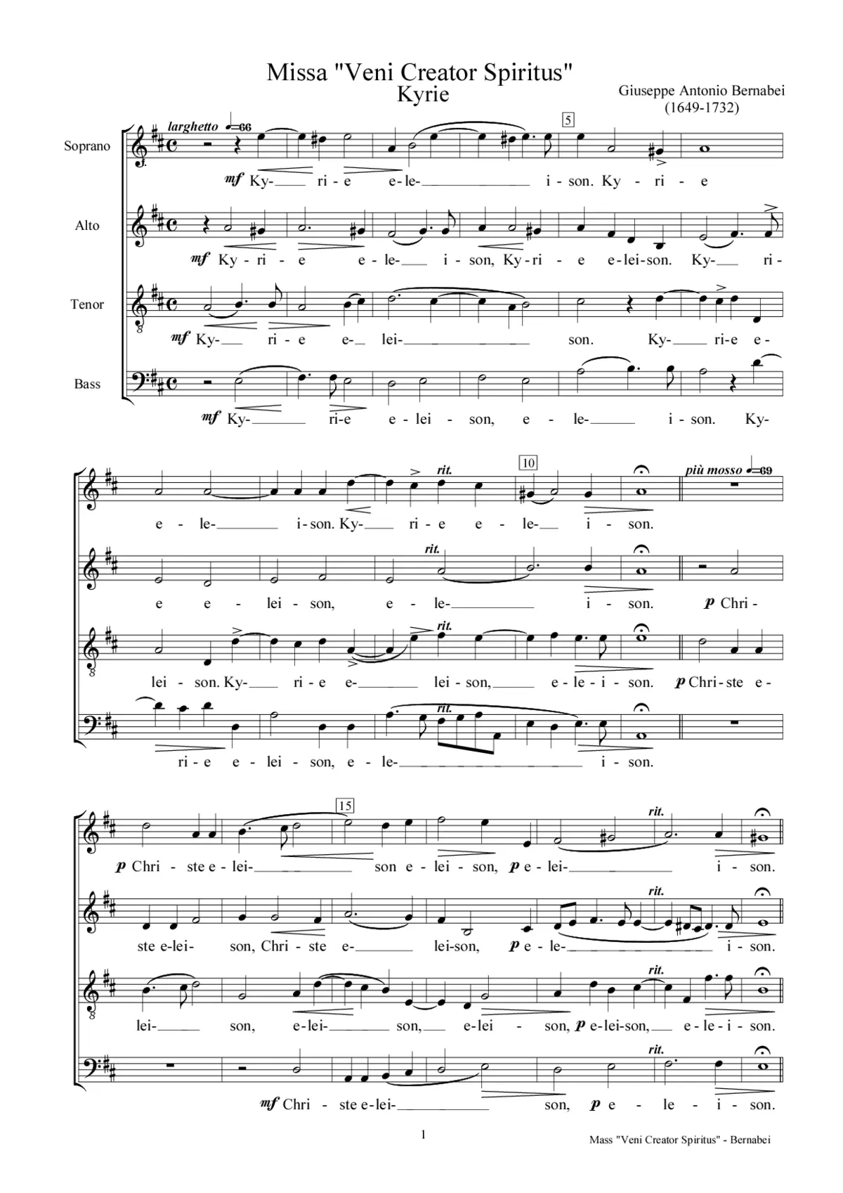 Missa (Veni Creator Spiritus) - Page 1