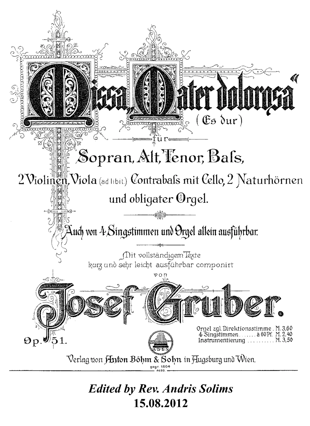 Missa "Mater Dolorosa" - Page 1