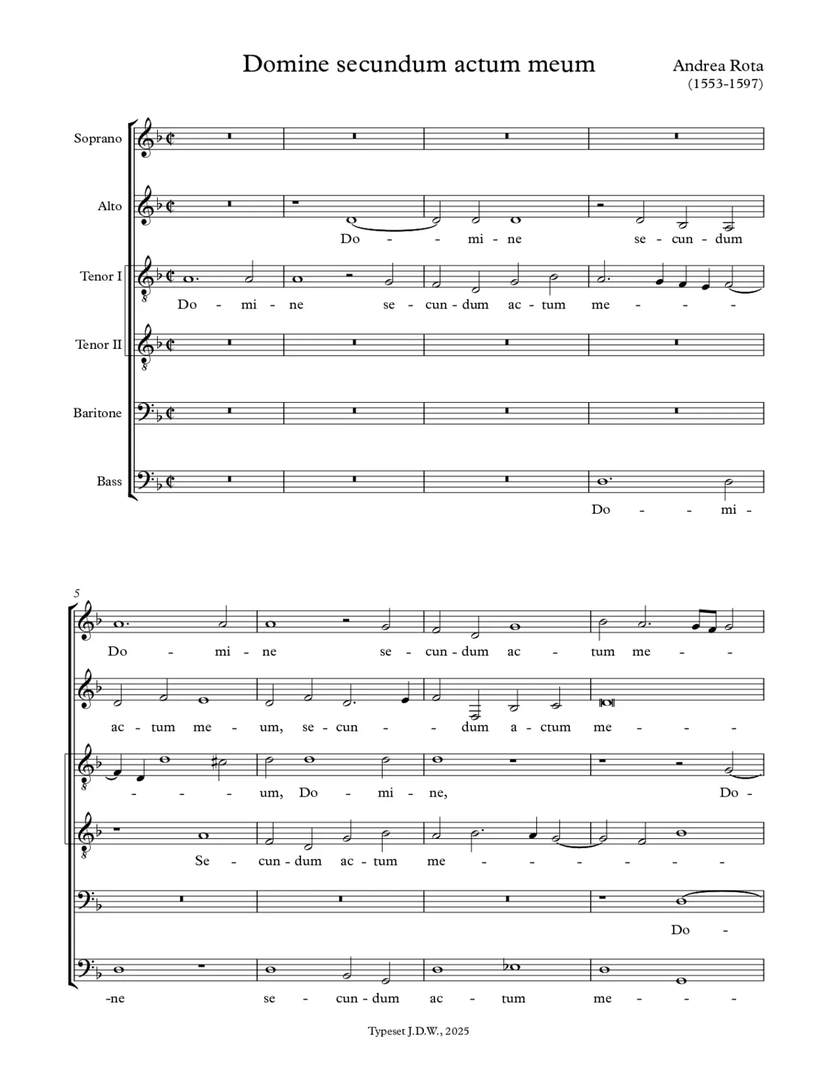 Domine secundum actum meum a 6 - Page 1