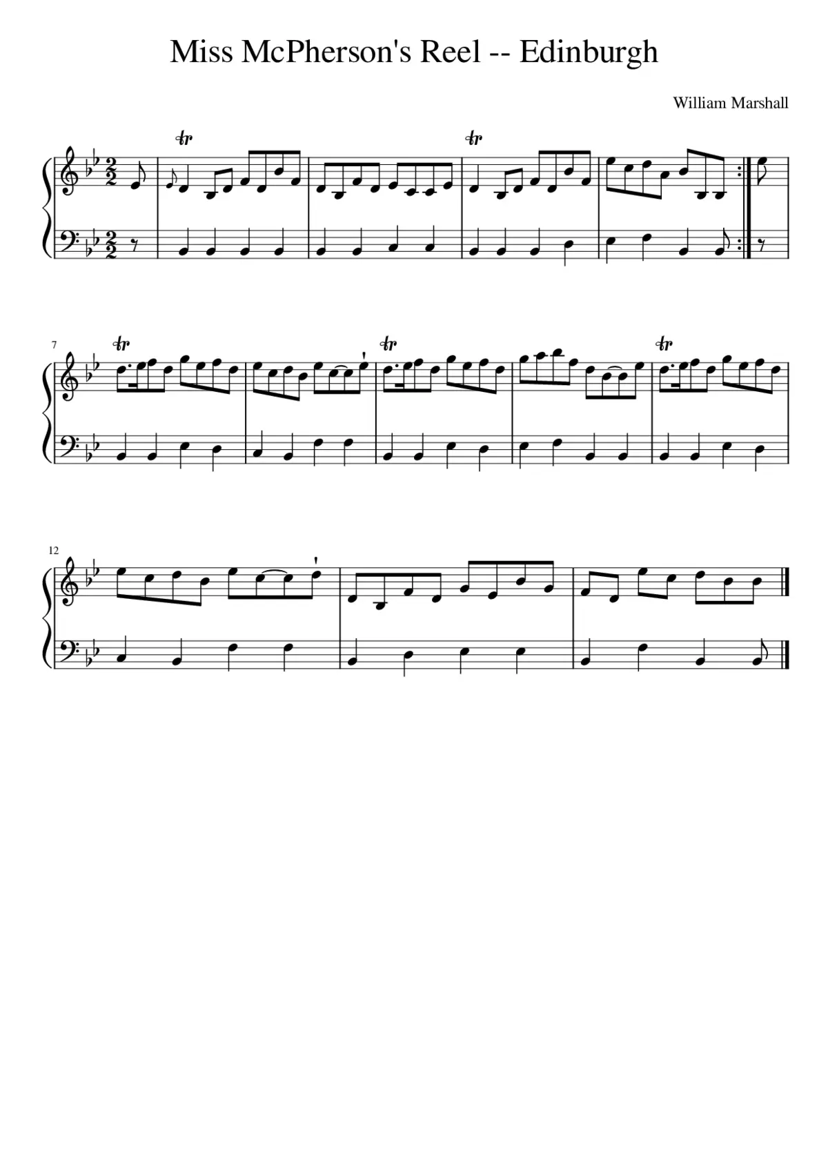 Miss McPherson's Reel -- Edinburgh - Page 1