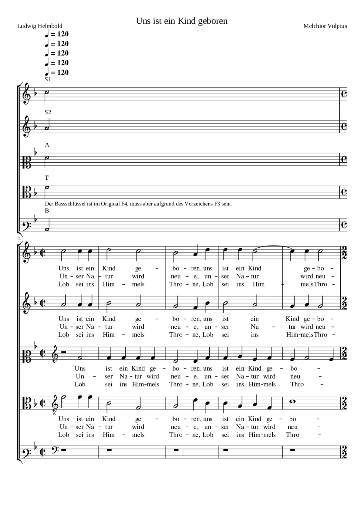 Uns ist ein Kind geboren - Page 1