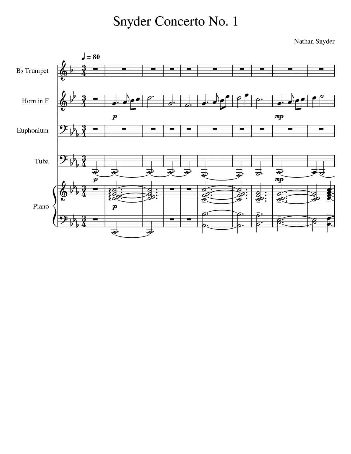 Snyder Concerto No. 1 - Page 1