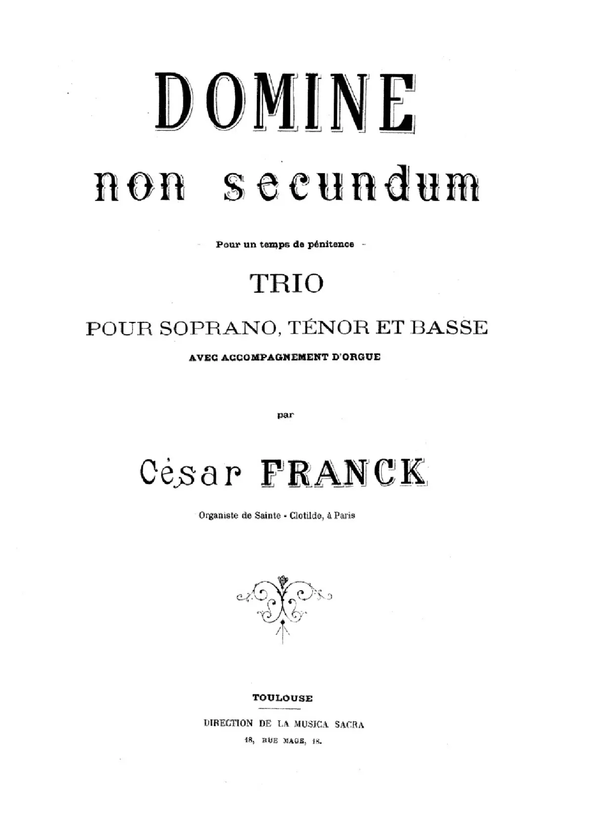 Domine non secundum - Page 1