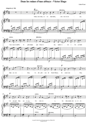 Dans les ruines d'une abbaye, Op. 2, No. 1