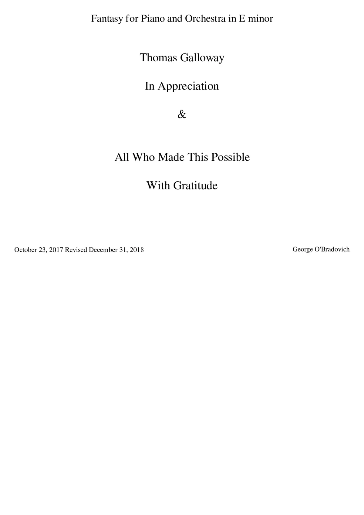 Fantasy for Piano and Orchestra in E minor - Page 1