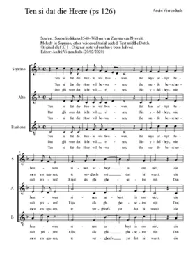 Ten si dat die Heere