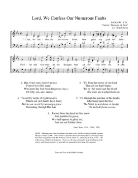 Lord, we confess our numerous faults