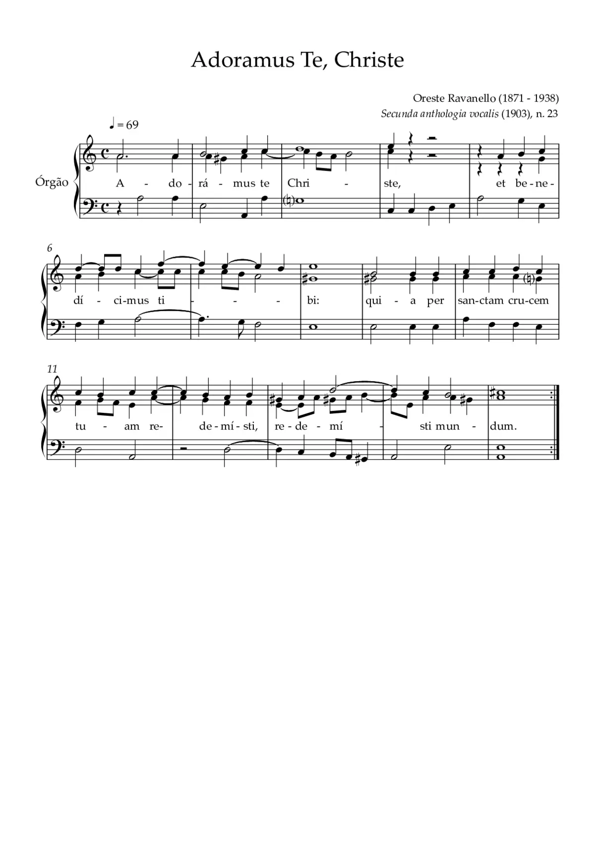 Adoramus te, op. 66/6 - Page 1