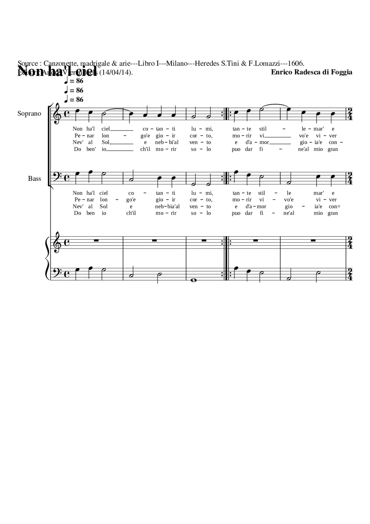 Non ha'l ciel - Page 1