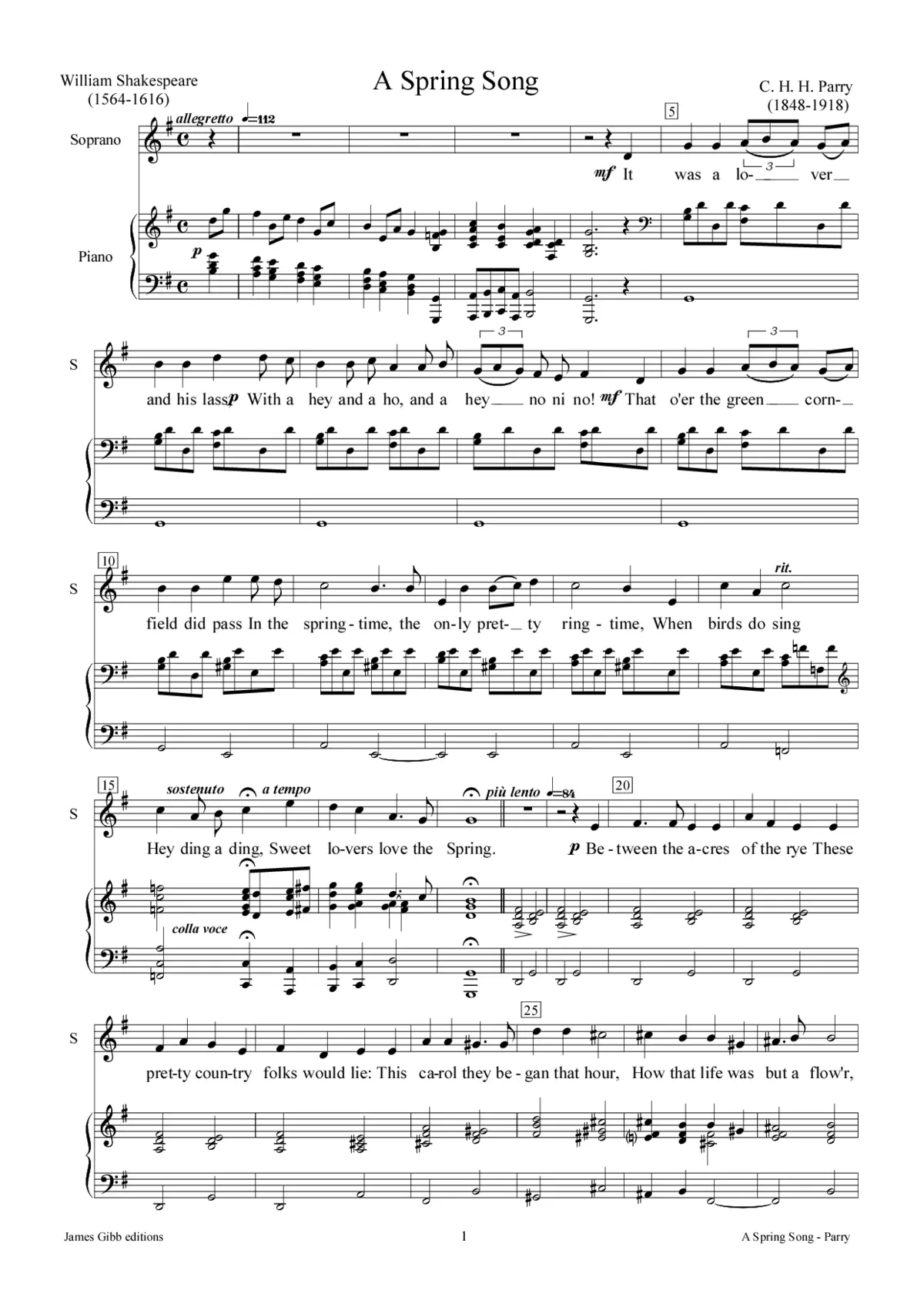 A Spring Song, Op. 21 no. 2 - Page 1