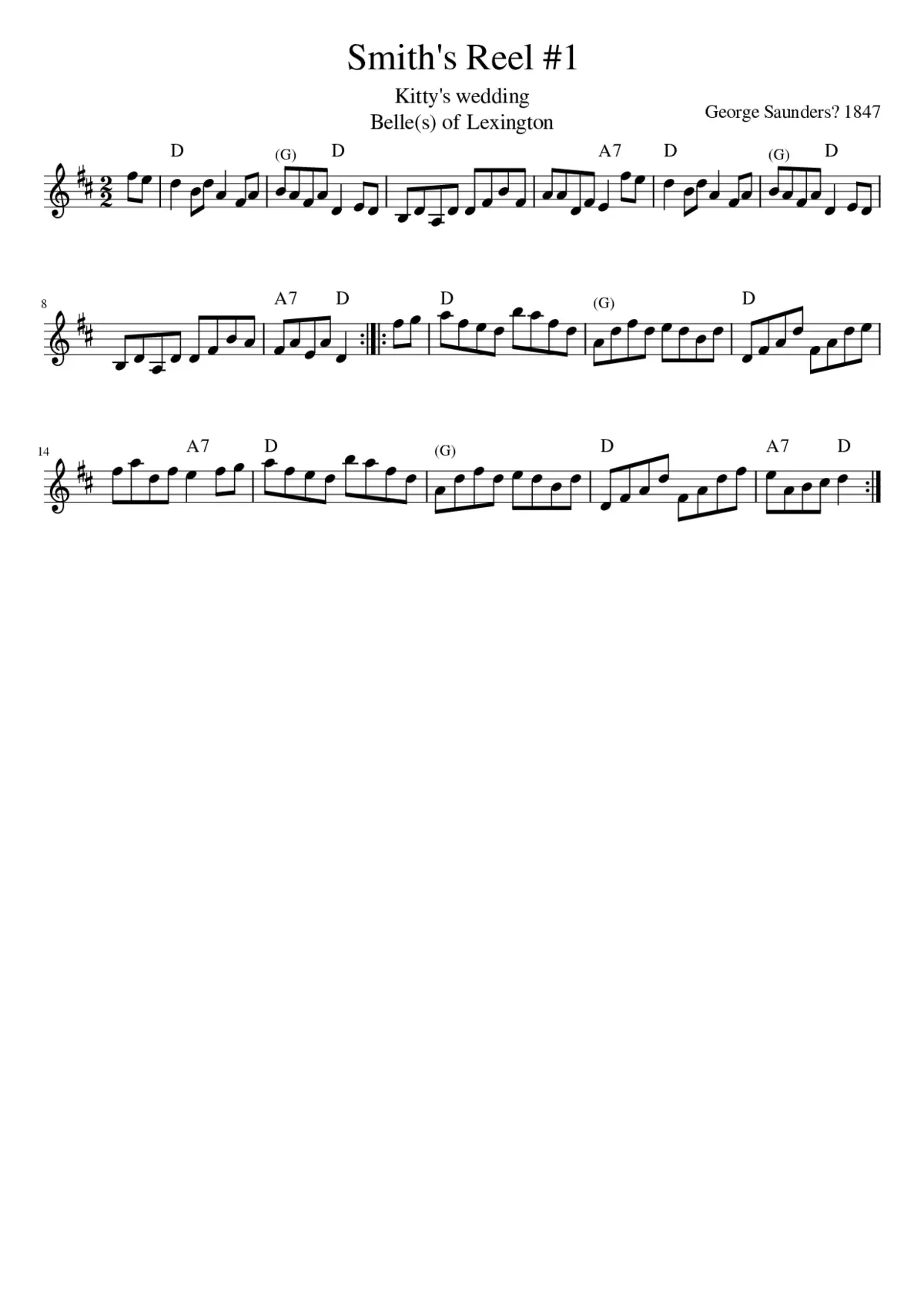 Smith's Reel 1 - Page 1