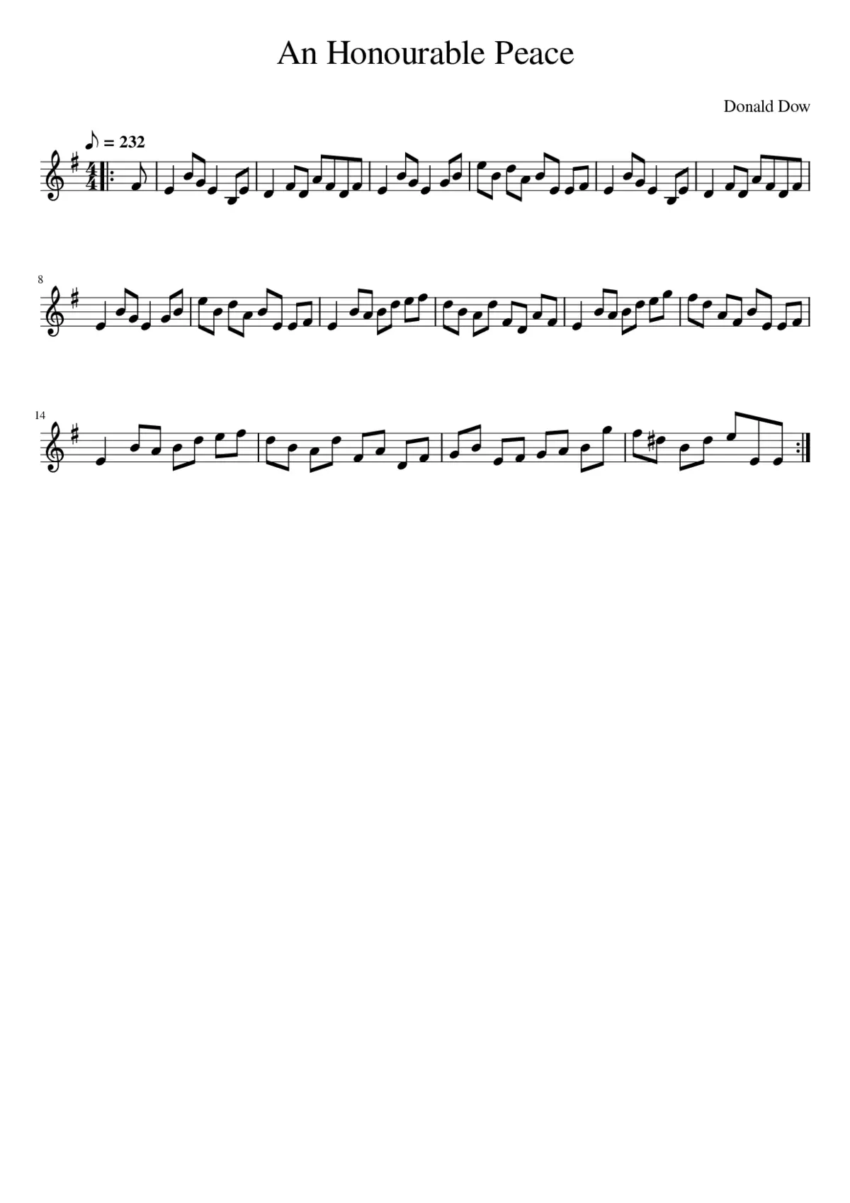 An Honourable Peace - Page 1