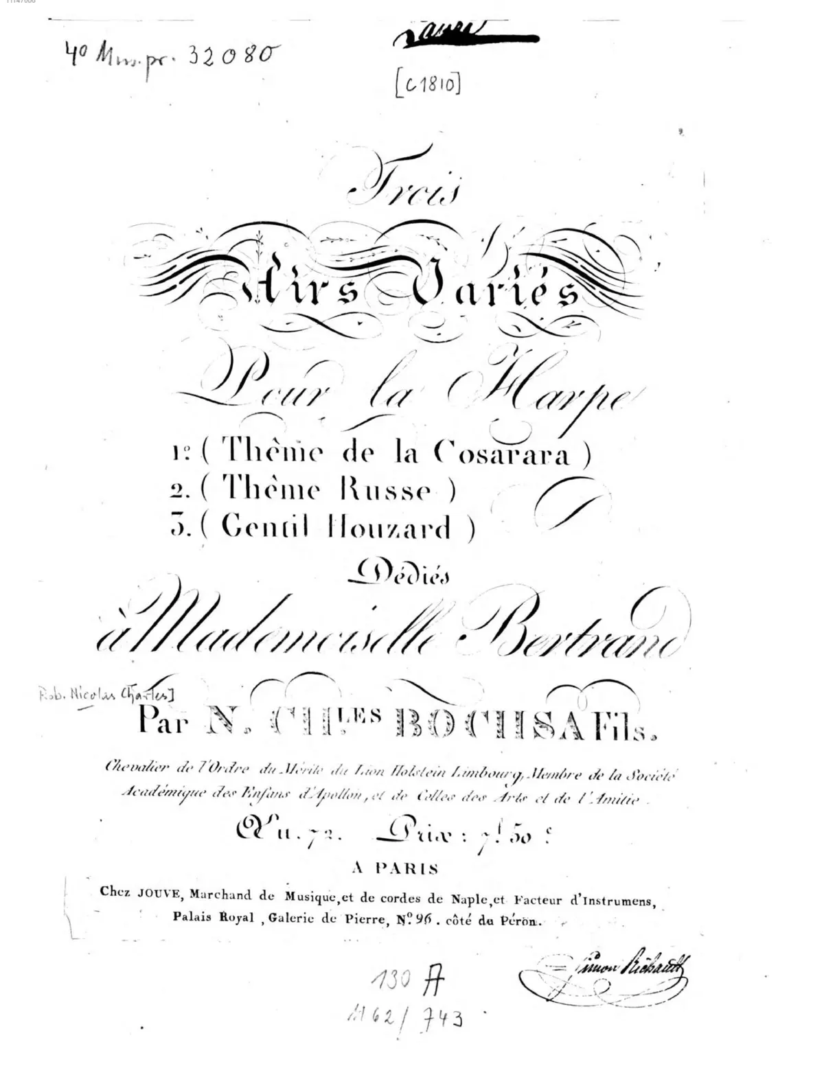 3 Airs variés pour la harpe - Page 1
