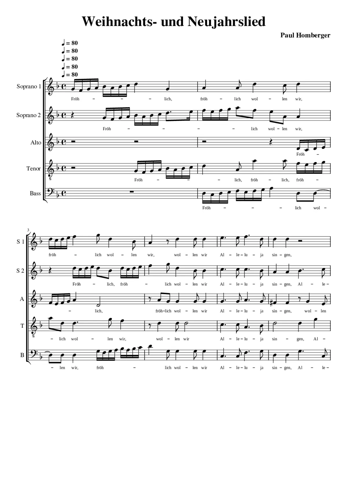 Weihnachts- und Neujahrslied - Page 1