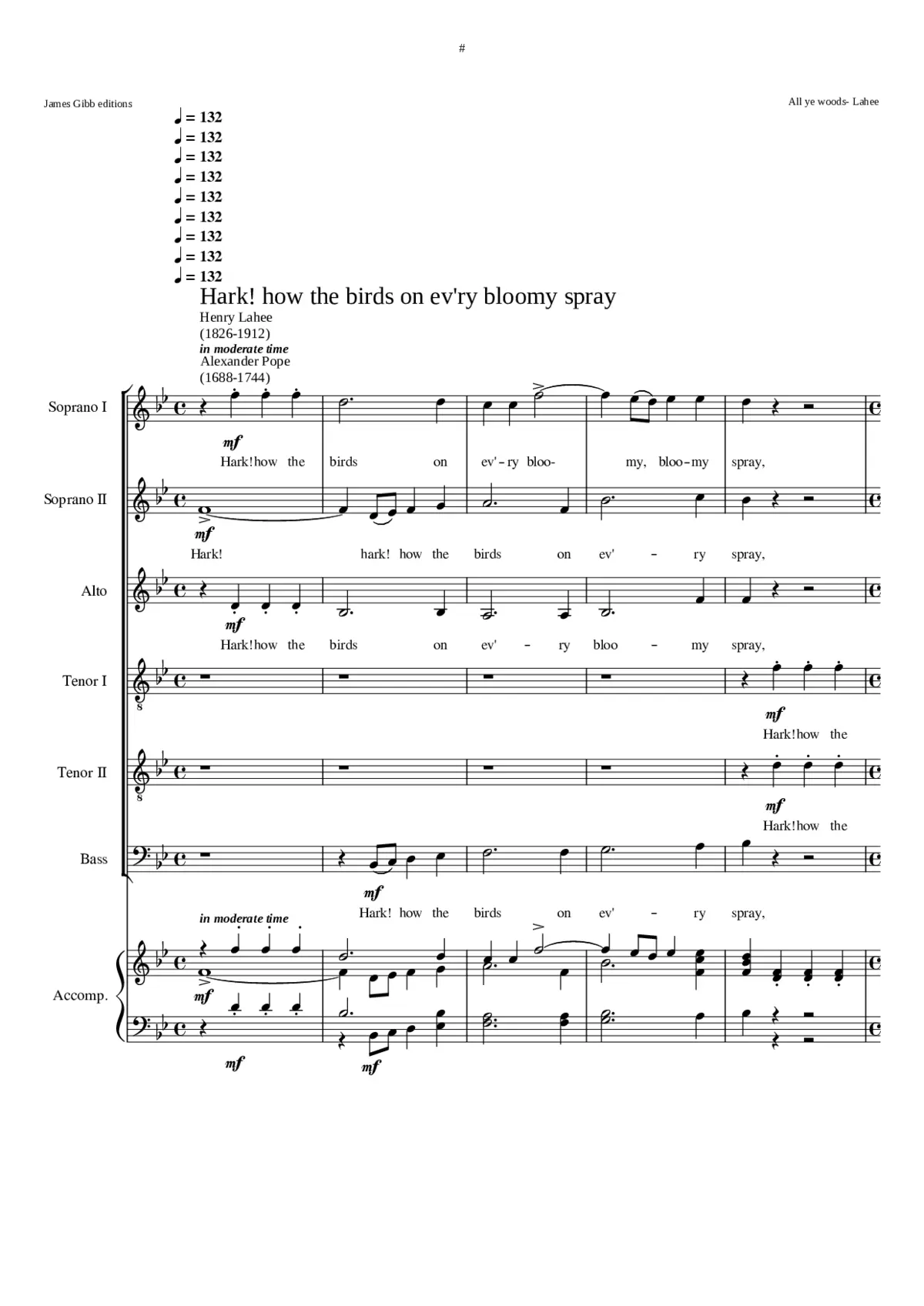Hark how the birds - Page 1