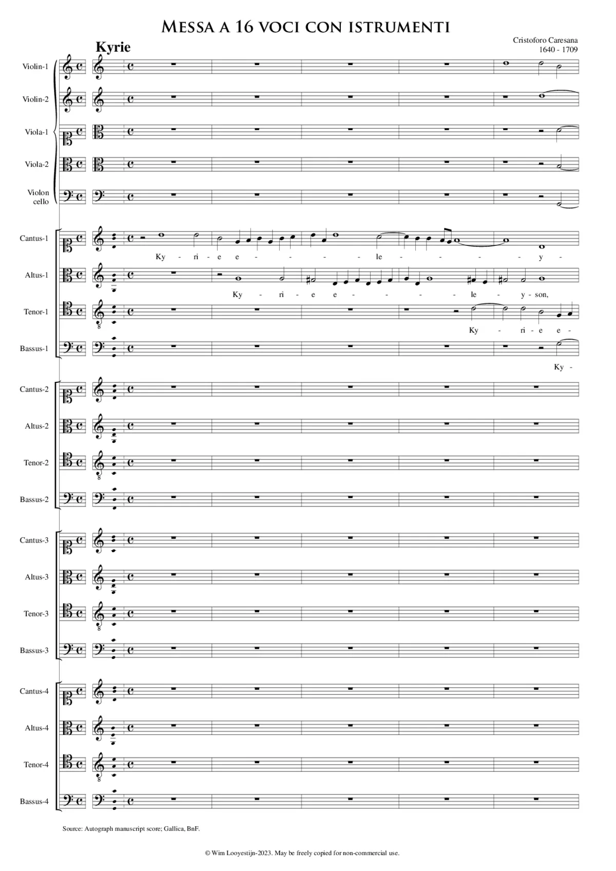 Messa a 16 con istrumenti - Page 1