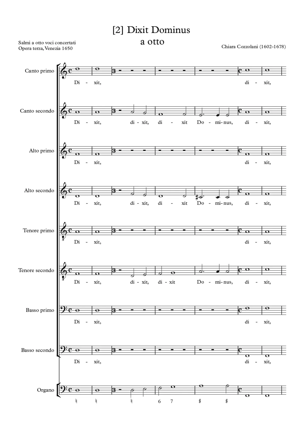 Dixit Dominus - Page 1
