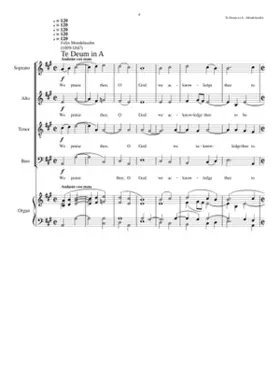 Te Deum für Solostimmen und Chor mit Begleitung der Orgel WoO 29