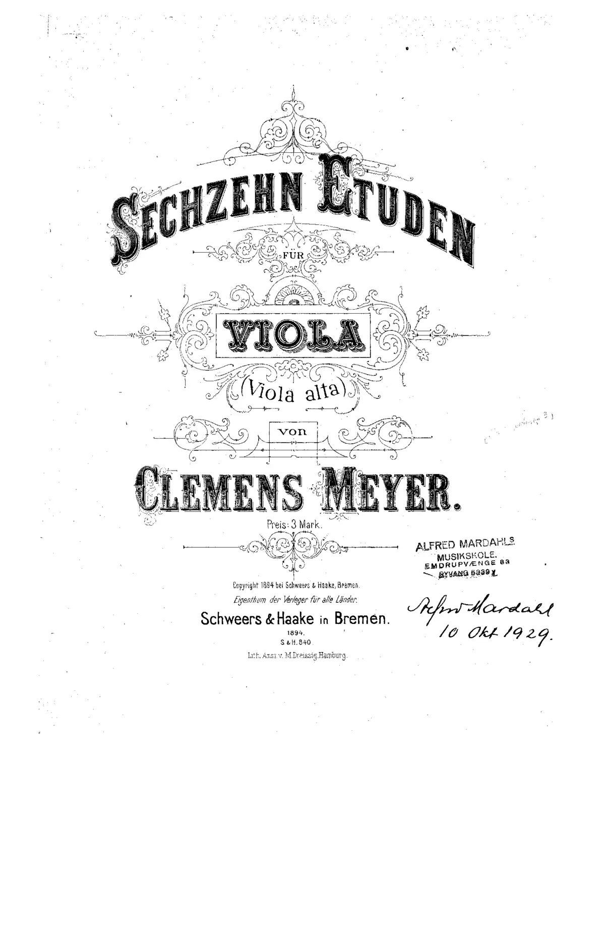 16 Etüden für Viola - Page 1