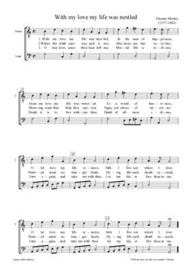 With my love my life was nestled